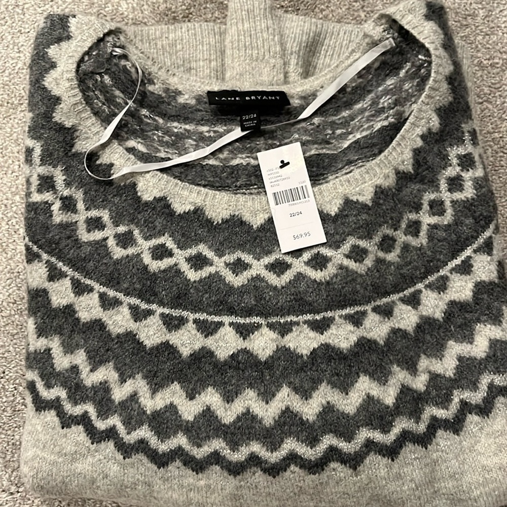 Lane Bryant Fair Isle Sweater Women’s size 22/24
